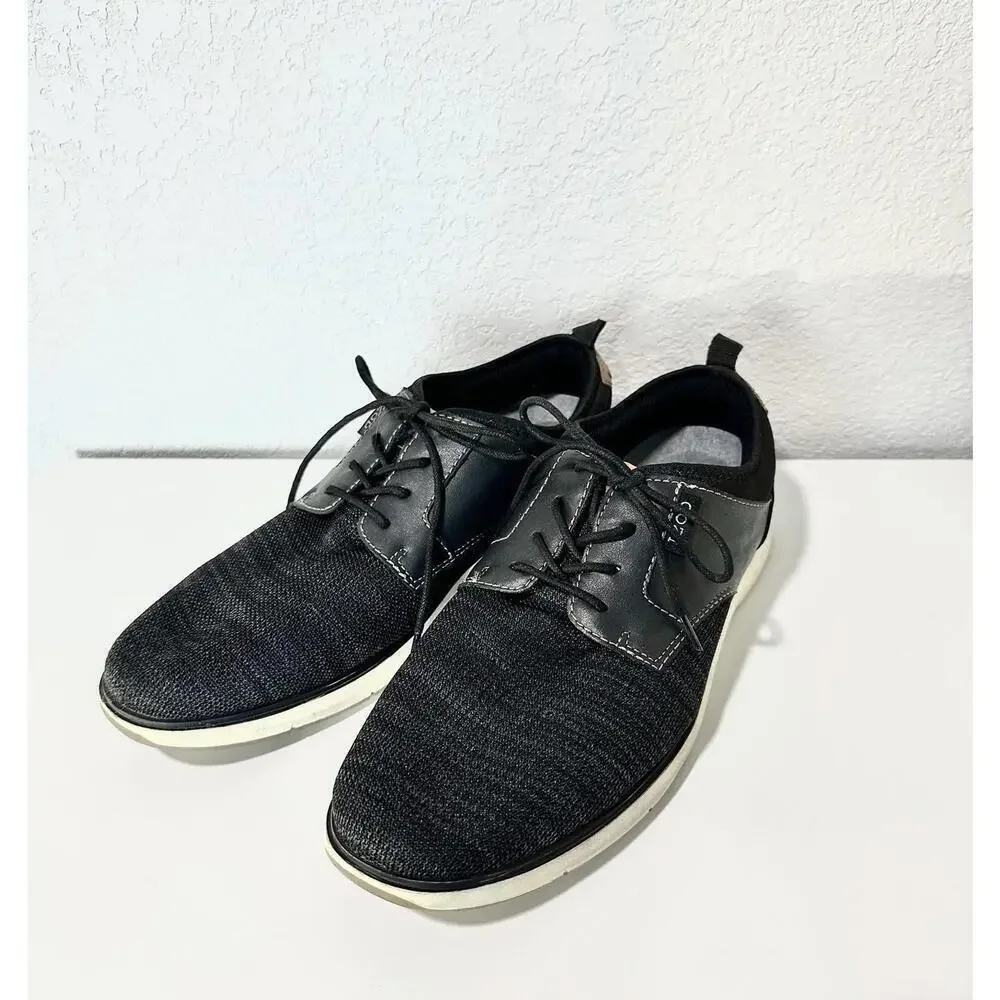 Izod Mens Casual Shoes Drift Oxford Memory Foam Sneaker Breathable Black Size 10