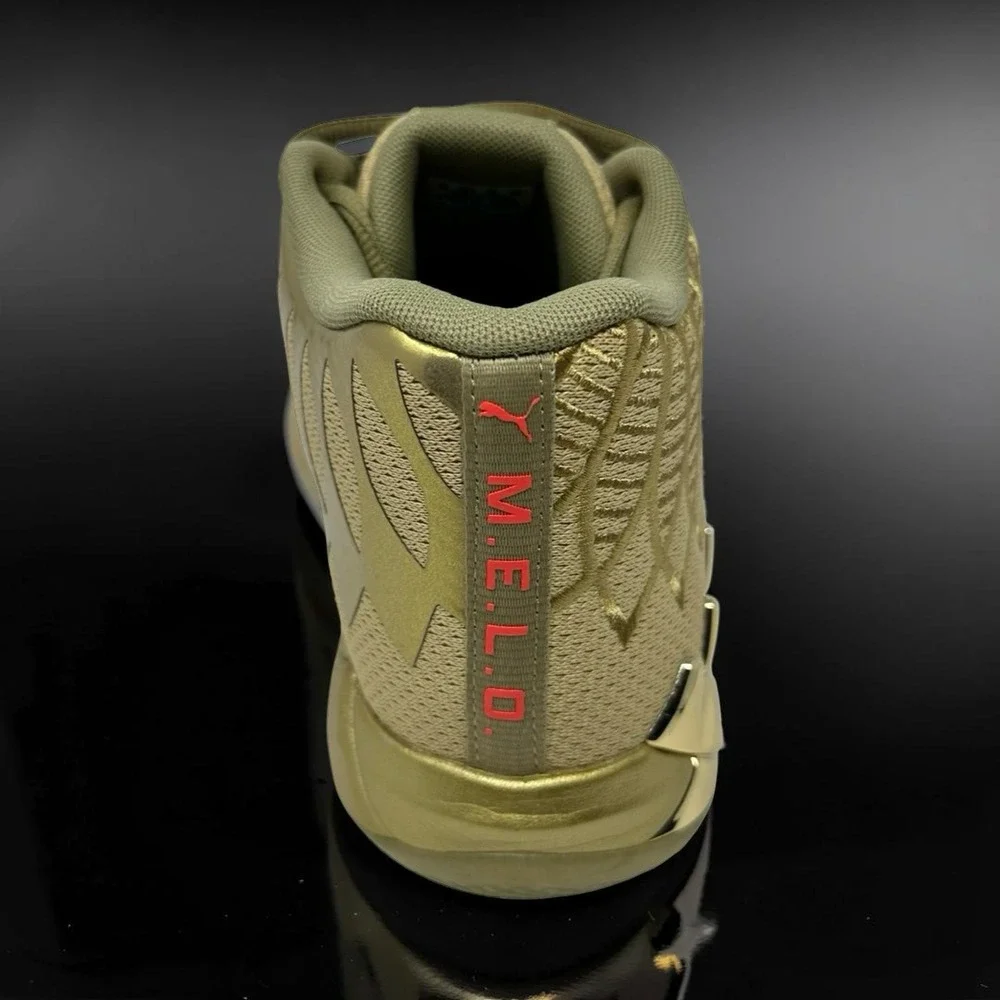 Puma MB.01 Golden Child LaMelo Ball Metallic Gold Mens Size 11 379223-01 NWOB