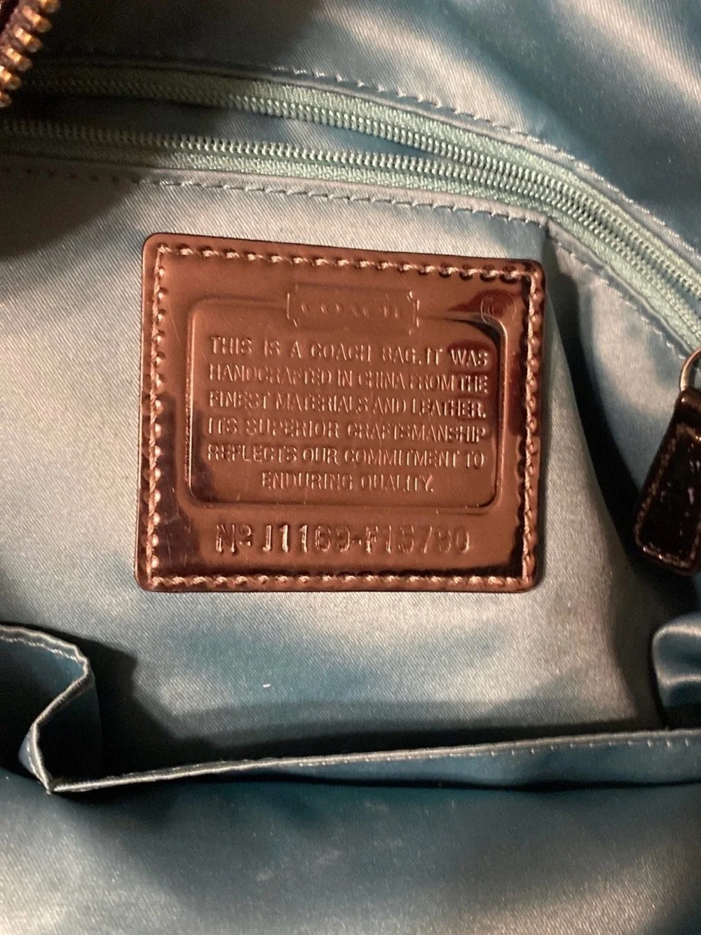 Coach Black Patent Leather Crossbody with Front Zip Pocket