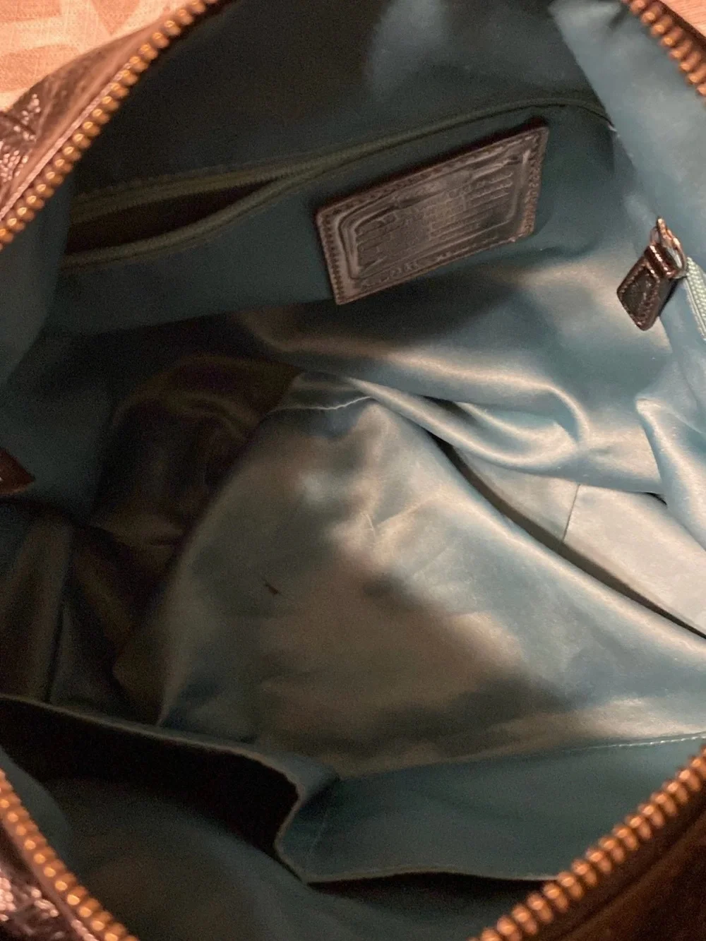 Coach Black Patent Leather Crossbody with Front Zip Pocket