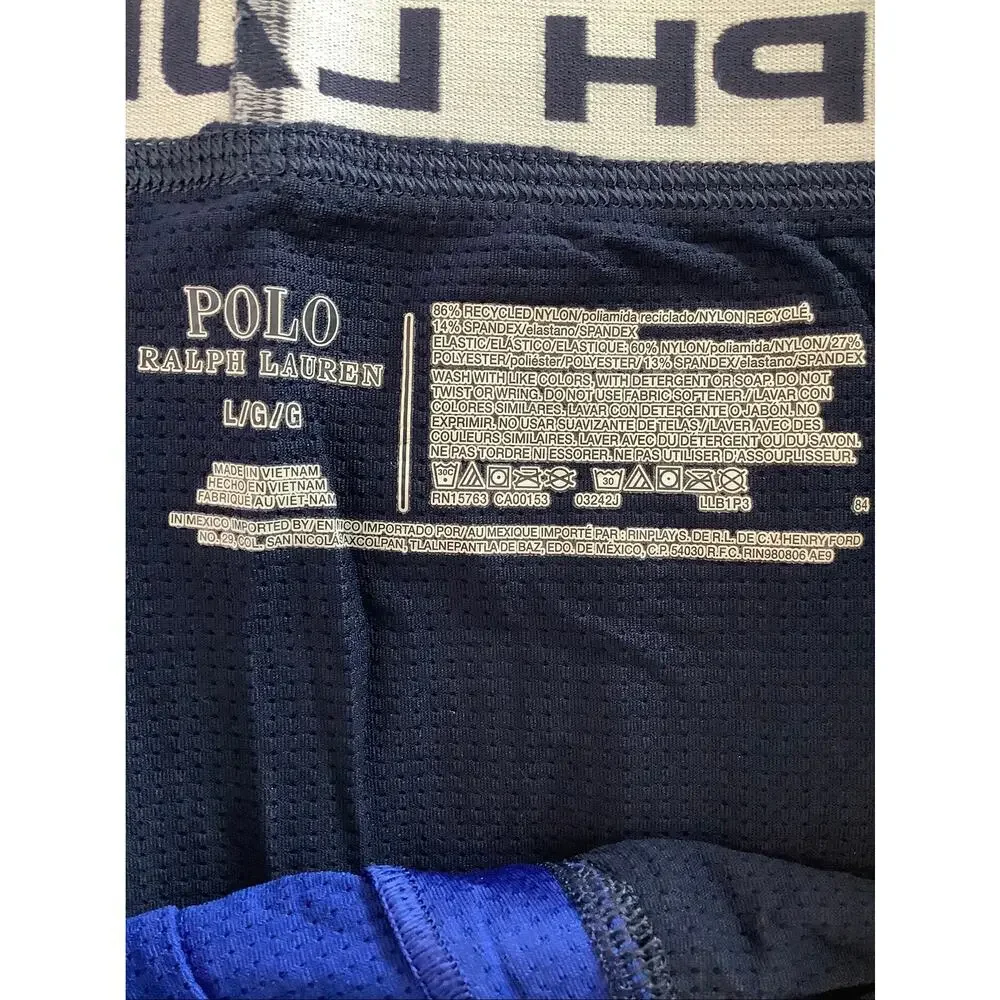 Polo Ralph Lauren Mens L Blue Perfect Flex Pouch Boxer Briefs B22-6