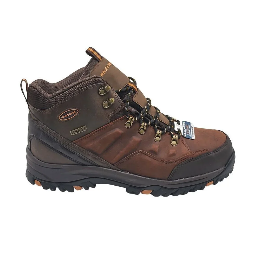 Skechers leather Mens Waterproof Relaxed Fit Air-Cooled Memory‎ Foam Boots Sz 13