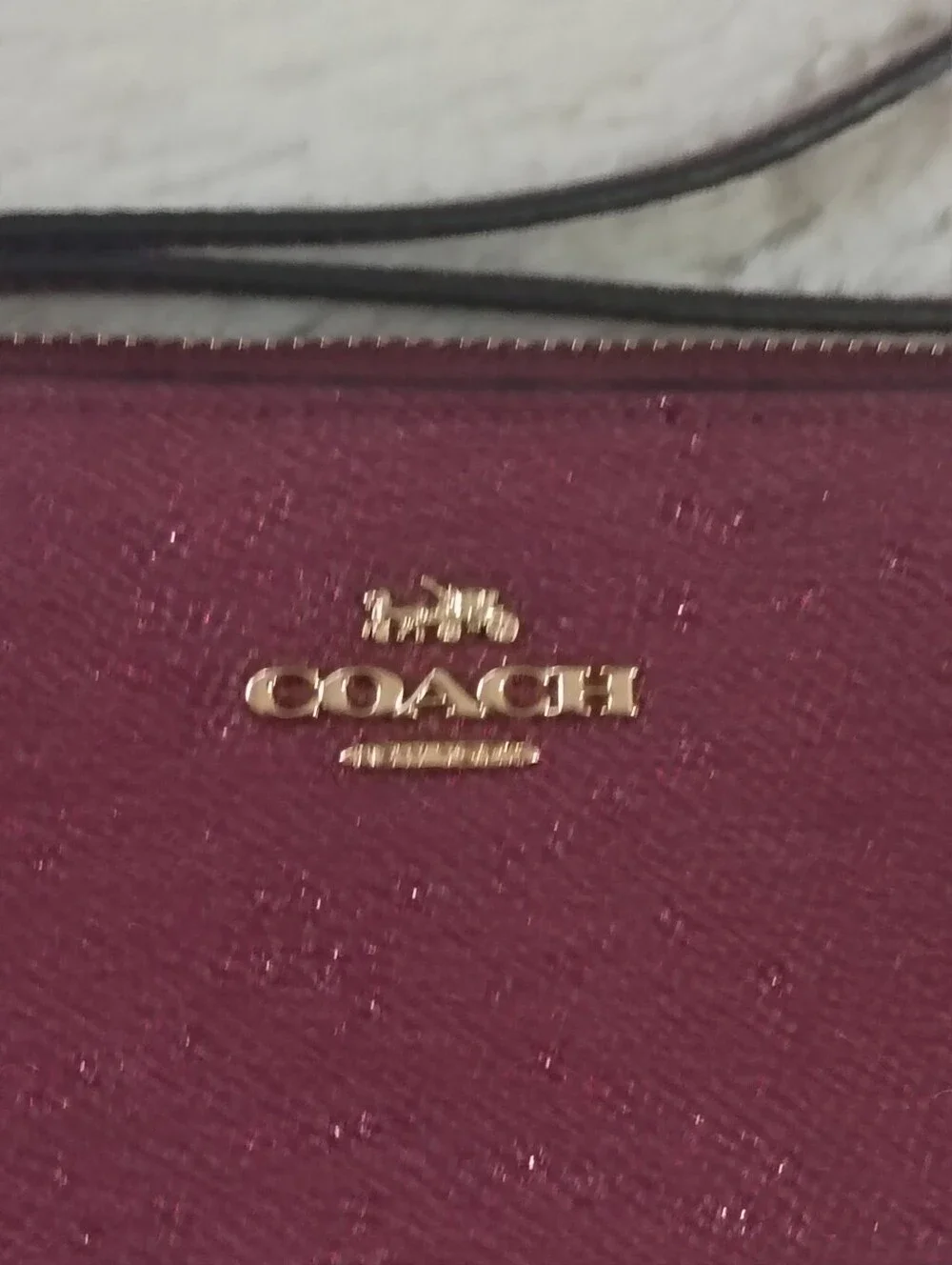 Coach metallic corner