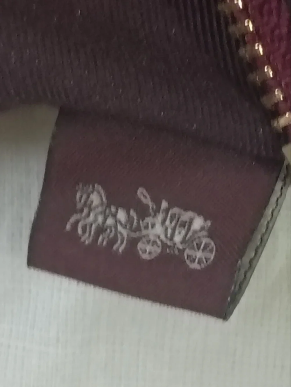 Coach metallic corner