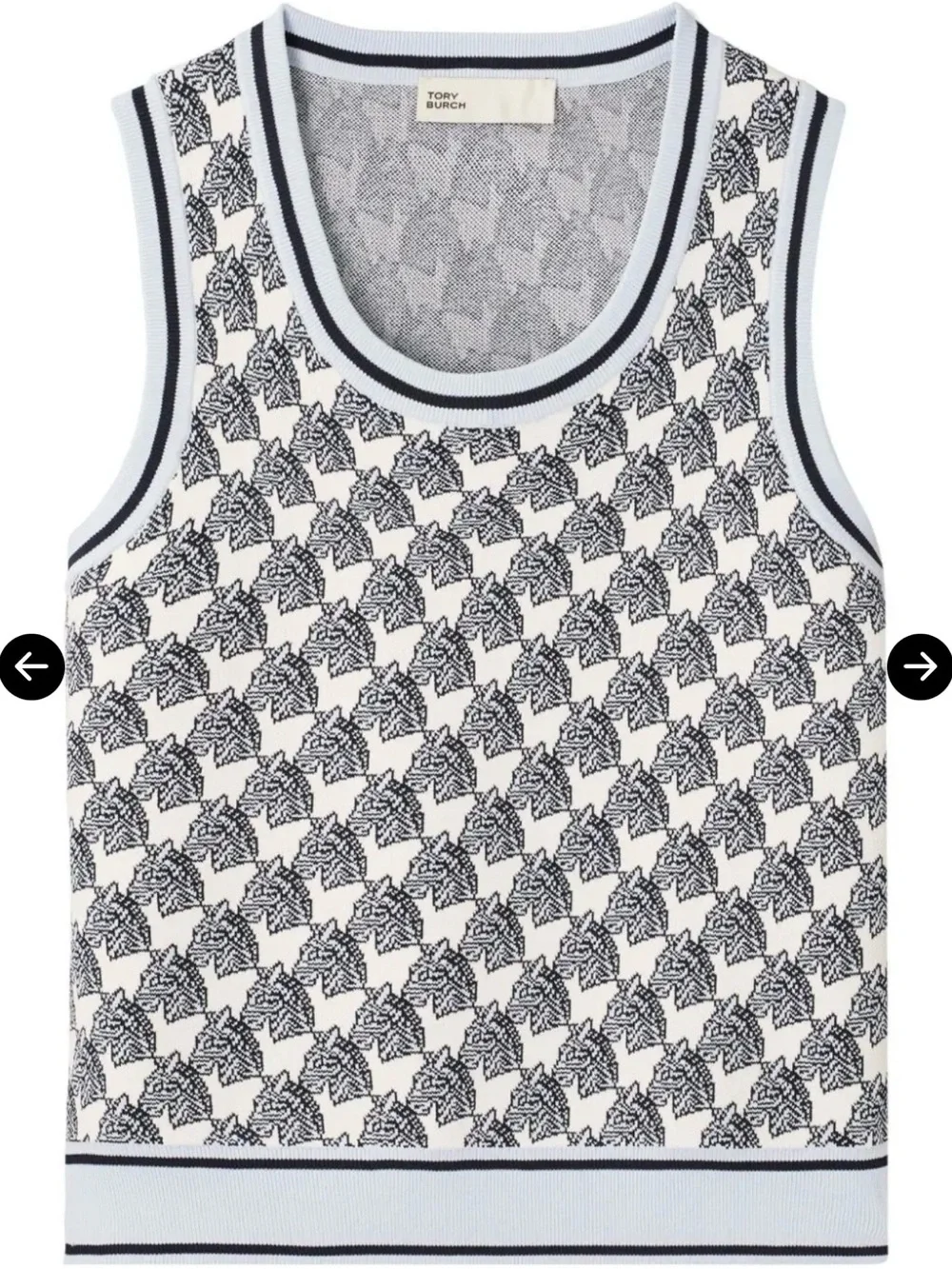 Tory Burch Zebra Vest Sleeveless Sweater