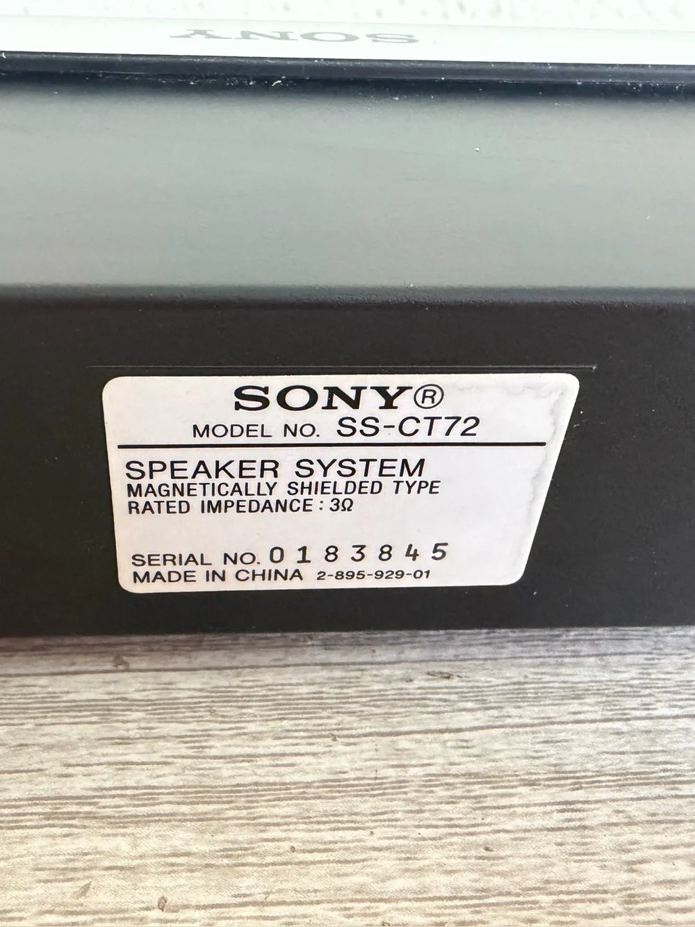 Sony ss ct72