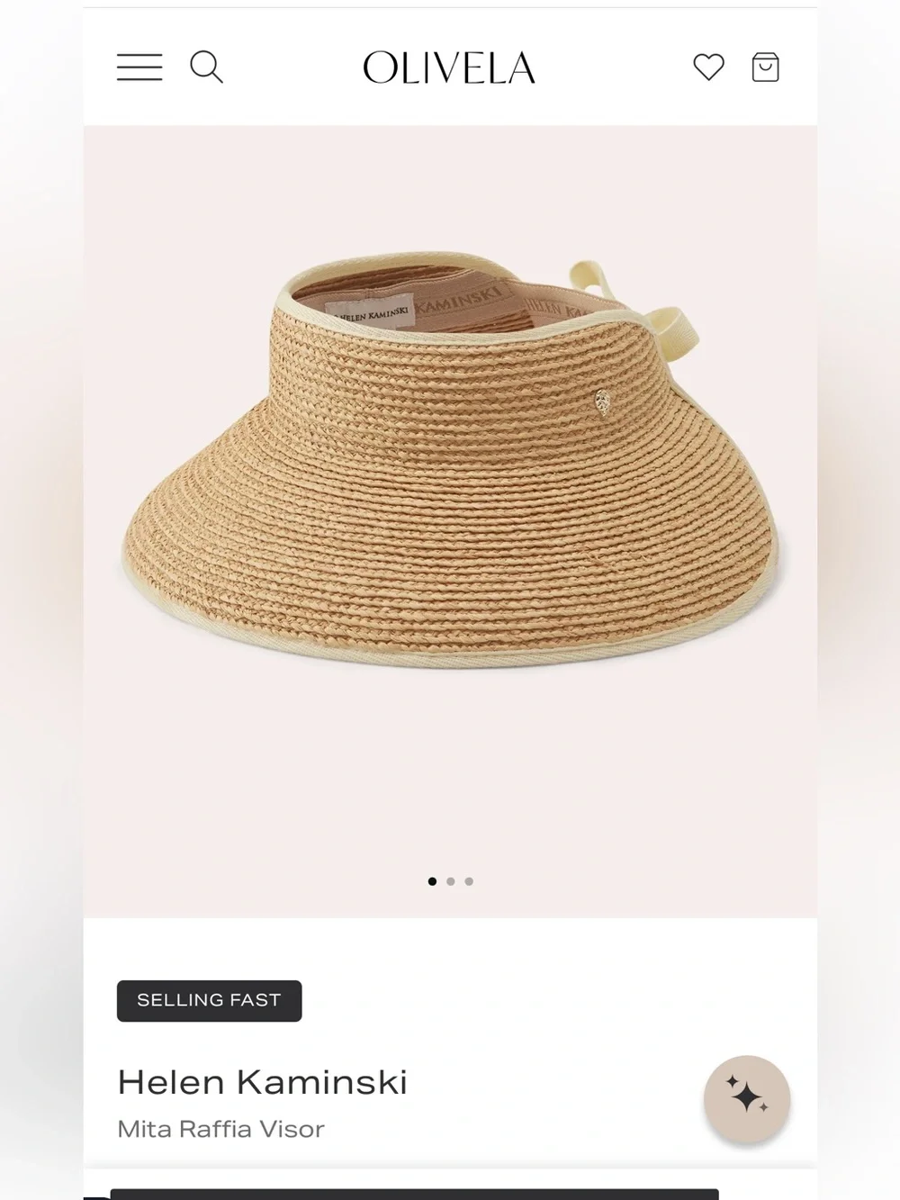 Helen Kaminski Mita Raffia Visor