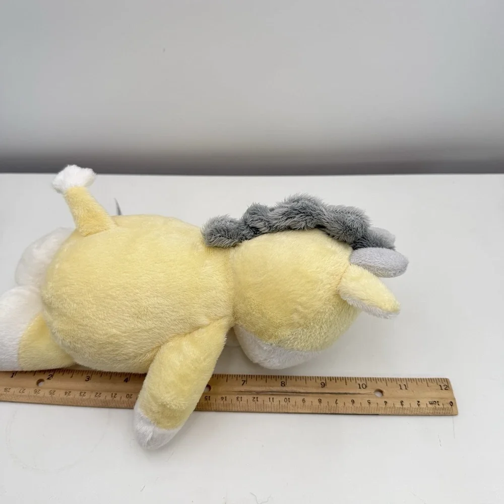 Carters Yellow White Gray Plush Giraffe Soft Stuffed Baby Toy Lightly Weighted