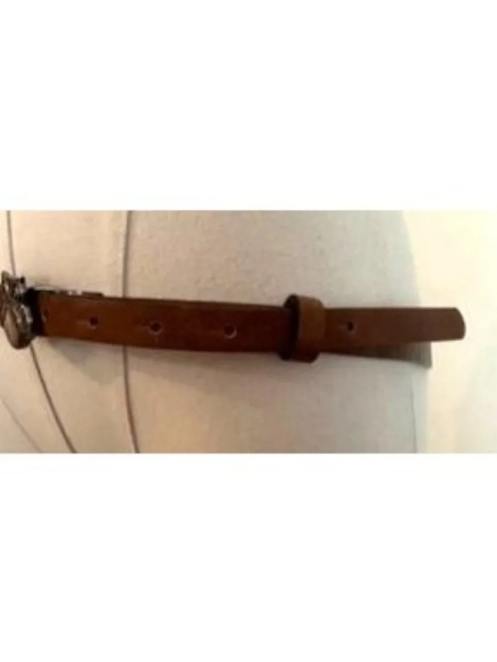 Brown Leather Belt With Owl Buckle 42
