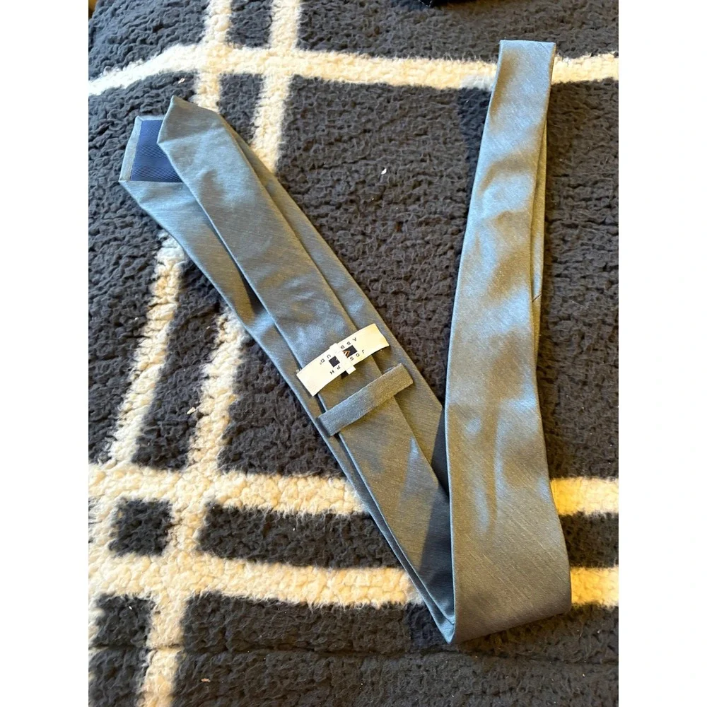 Joseph Abboud Mens Silk Necktie Light Blue Textured Formal Wedding Business Tie