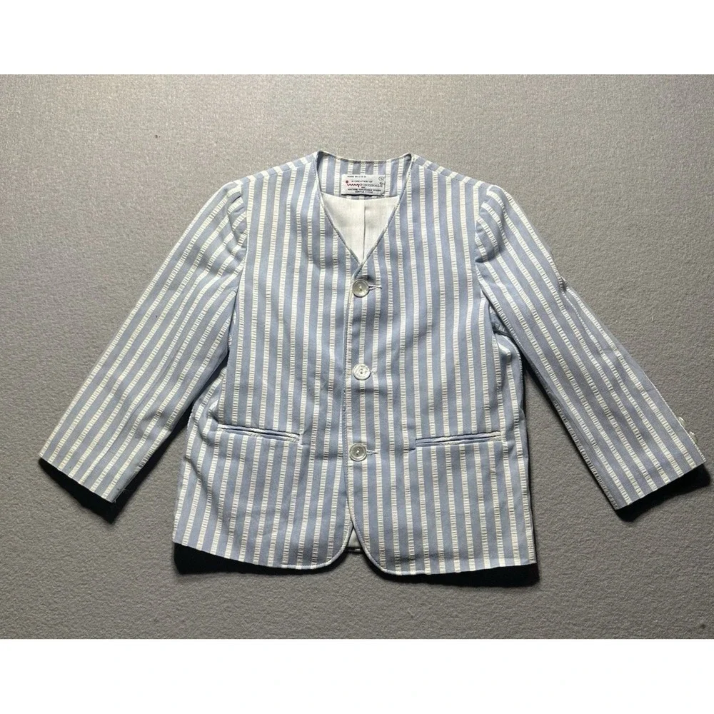 Vintage 1980s Kids Seersucker Blazer