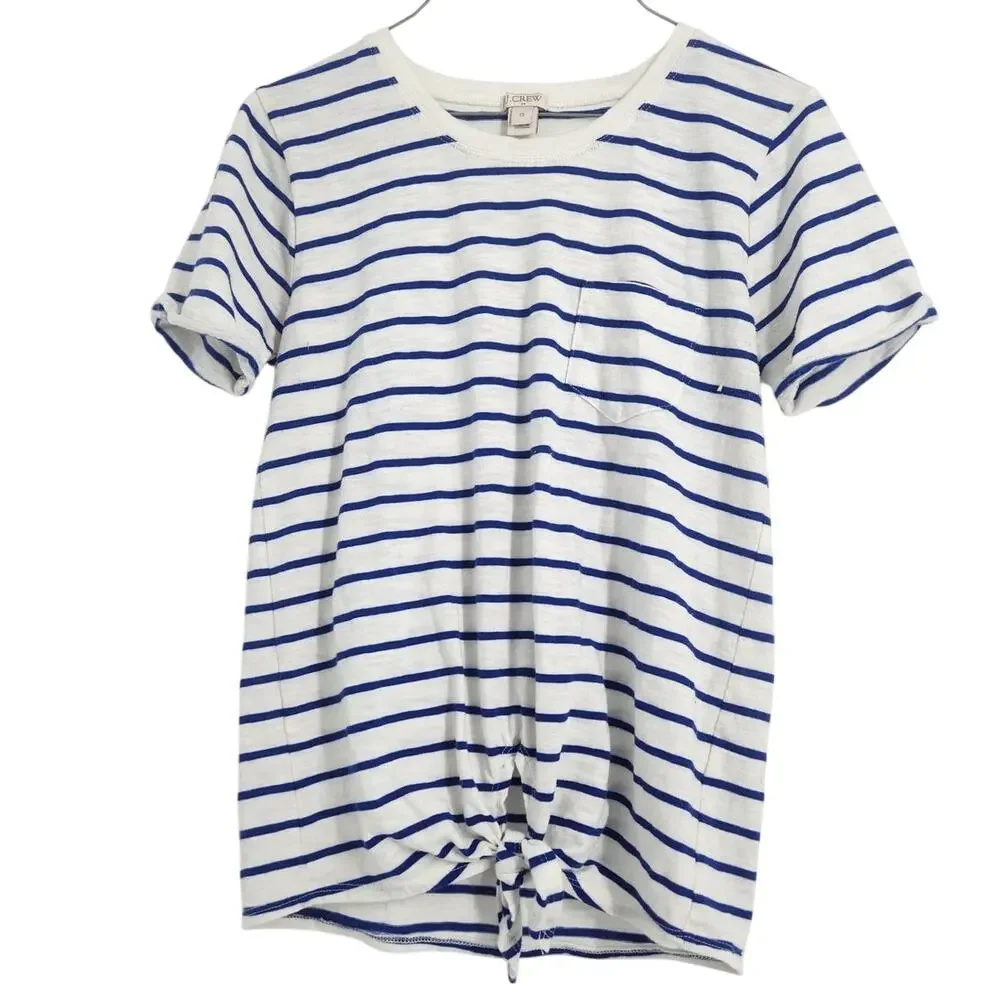 J Crew Short Sleeve Striped Top Womens Size Extra Small XS