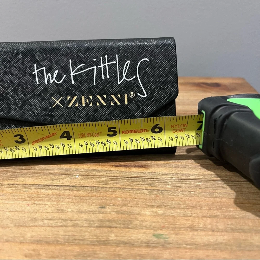 Zenni Black Sunglasses Case and Glass cleaning Towel The Kittles