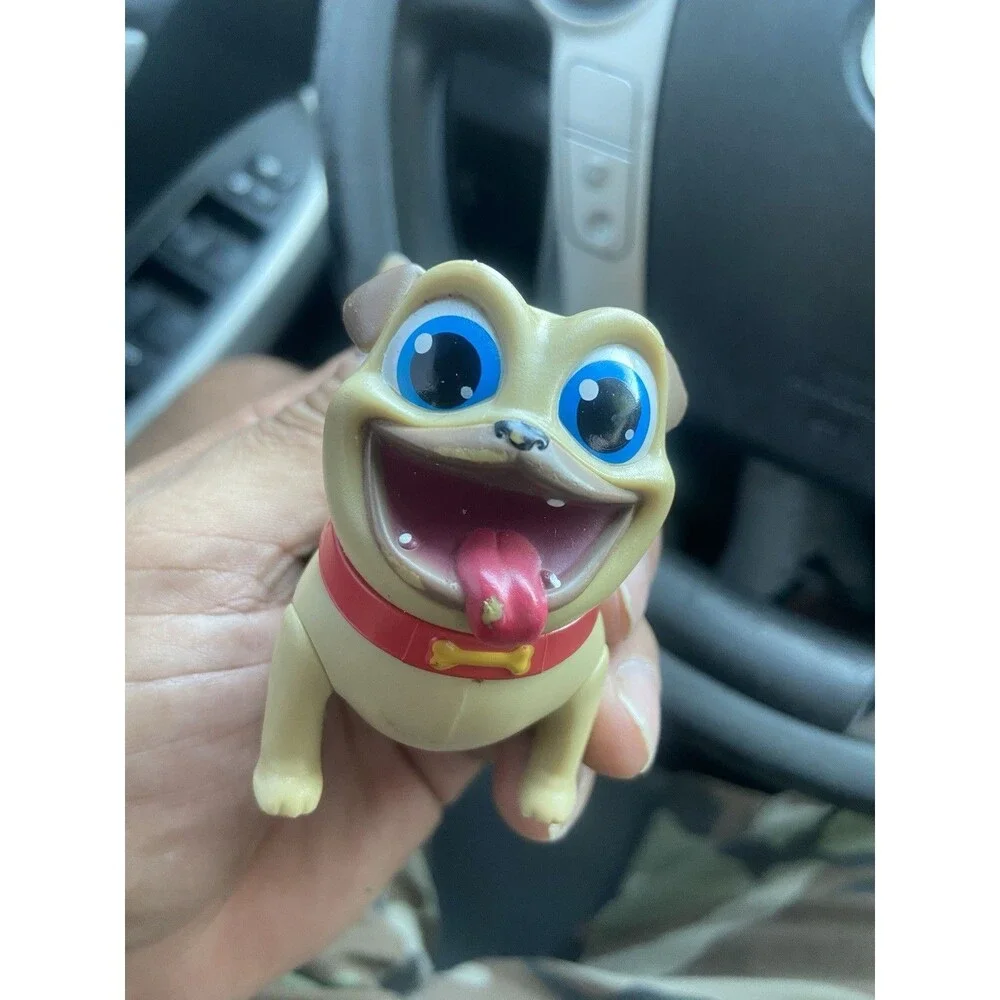 Disney  Jr Junior Rolly Pug Puppy Dog Pals 2” Figure From Sailboard Launcher