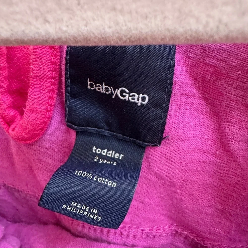 Baby Gap 2T Girls Pink Orange Purple Layered Ruffle Tank Top Sleeveless Dress