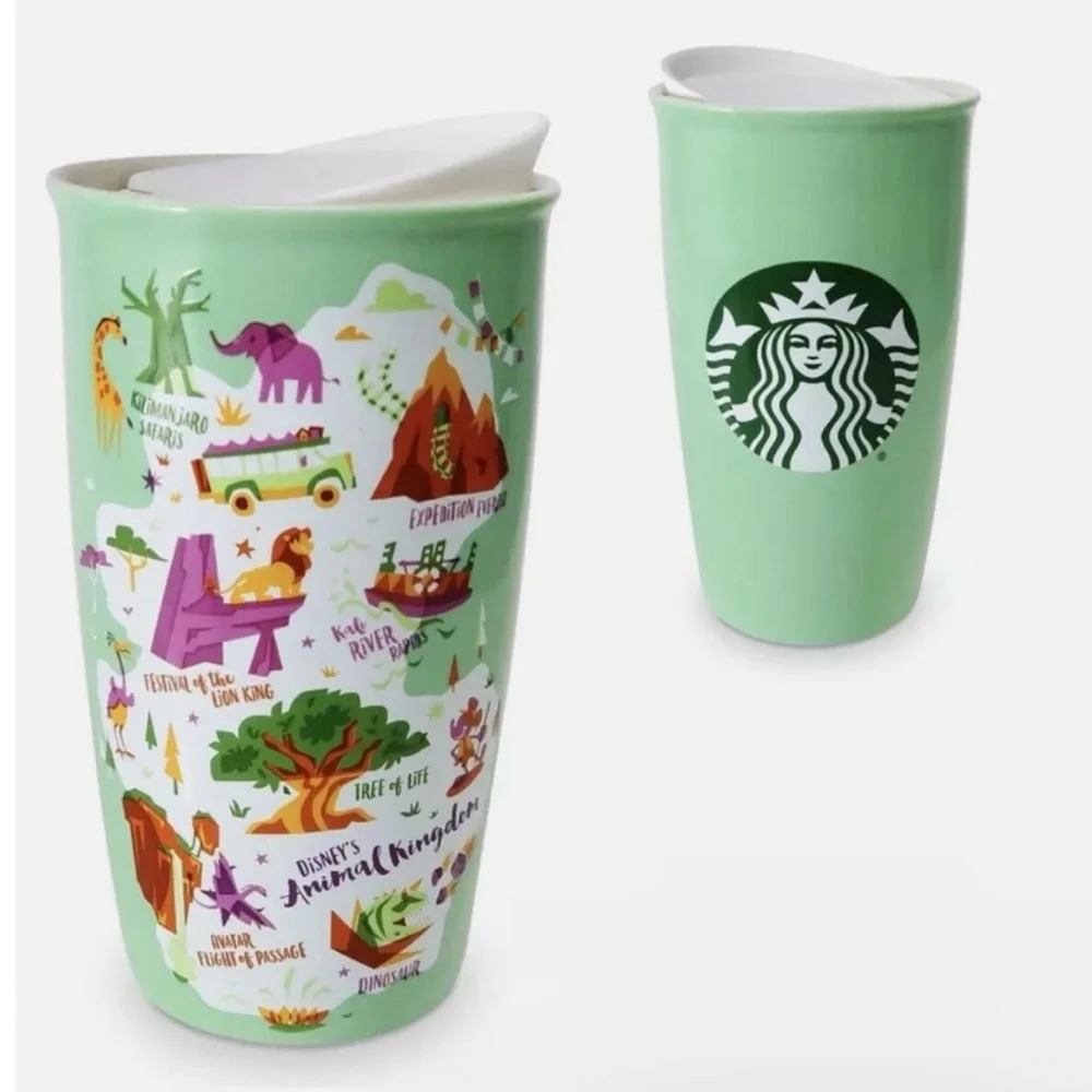 Disney Parks Starbucks | Animal Kingdom Park Map DINOSAUR Coffee Cup Tumbler Cup
