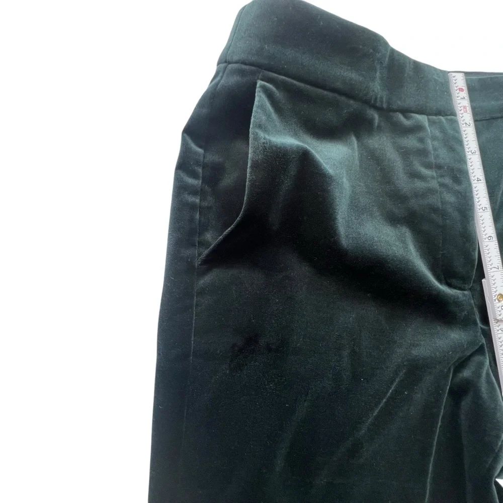 J.Crew Kate Straight-Leg Pant in Stretch Velvet in Black Color Size 12