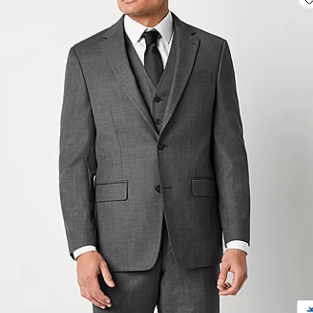 Men's Michael Strahan Modern Fit Gray Two-Button Suit Jacket sz 44L