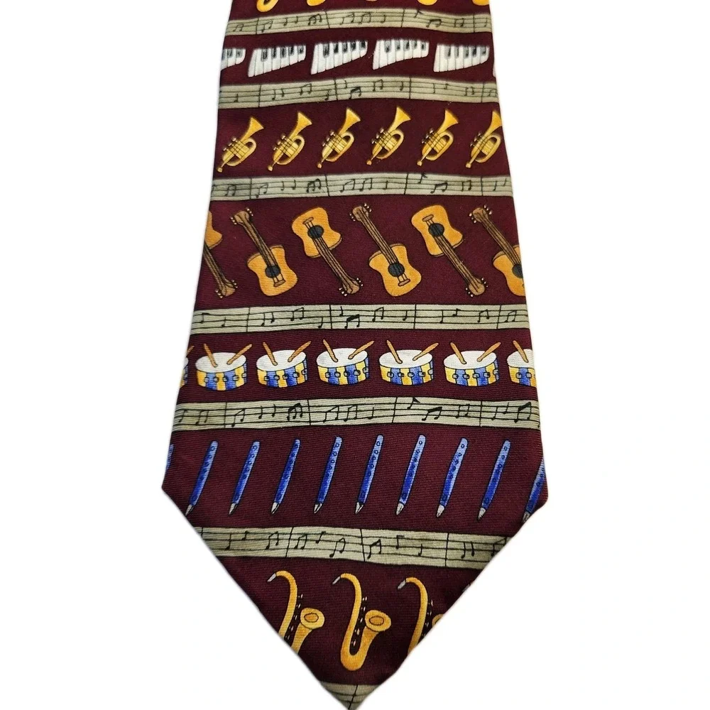 Save the Children Instrument Neck Tie Nathan Musical Madness Music‎ Teacher Gift