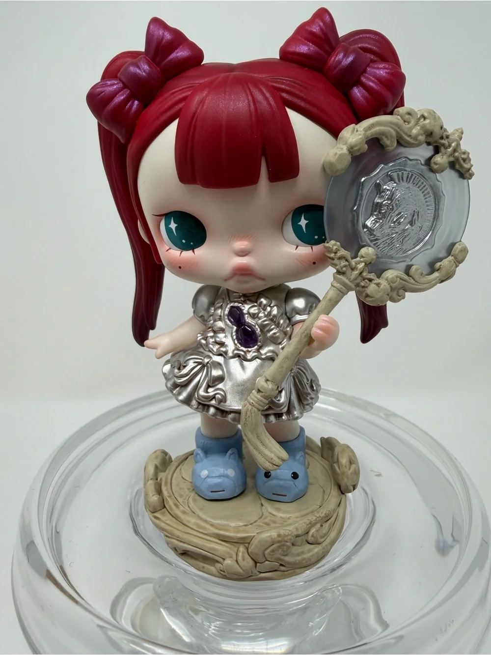 Red-Haired Collectible Action Figure with Silver Mirror