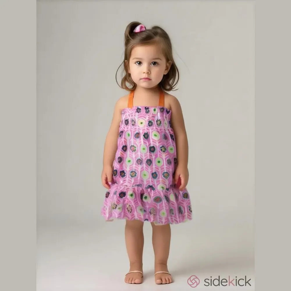 Hanna Andersson Girls Dress Size 80‎ 18-24 Months Orange Pink Flowers