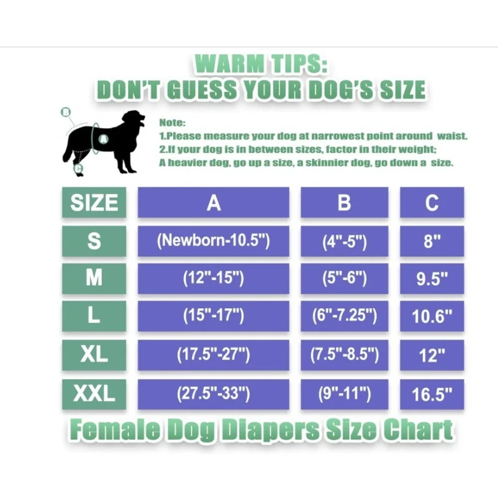 3pc Wegreeco Reusable Female Dog Diapers Sz Medium Heat Period‎ Checkers