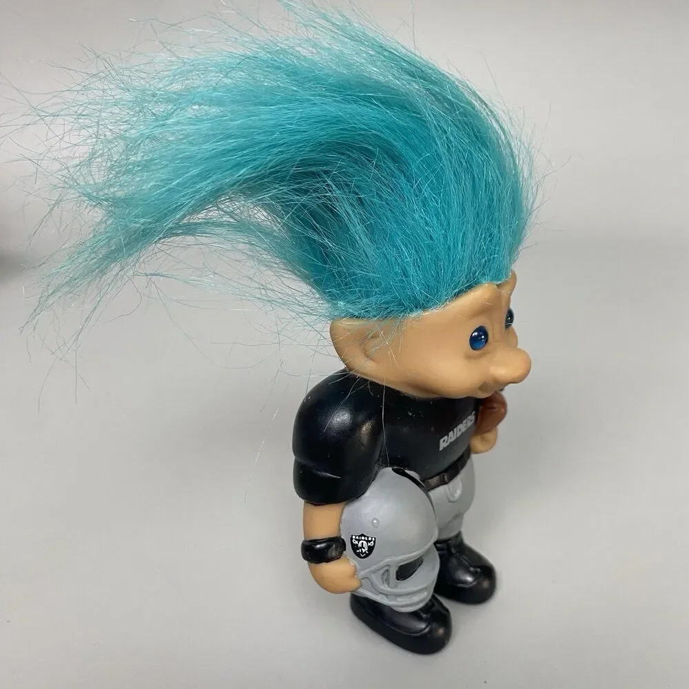 Vintage Troll Dolls Lot Raiders NFL Football & Dodgers MLB Licensed Troll