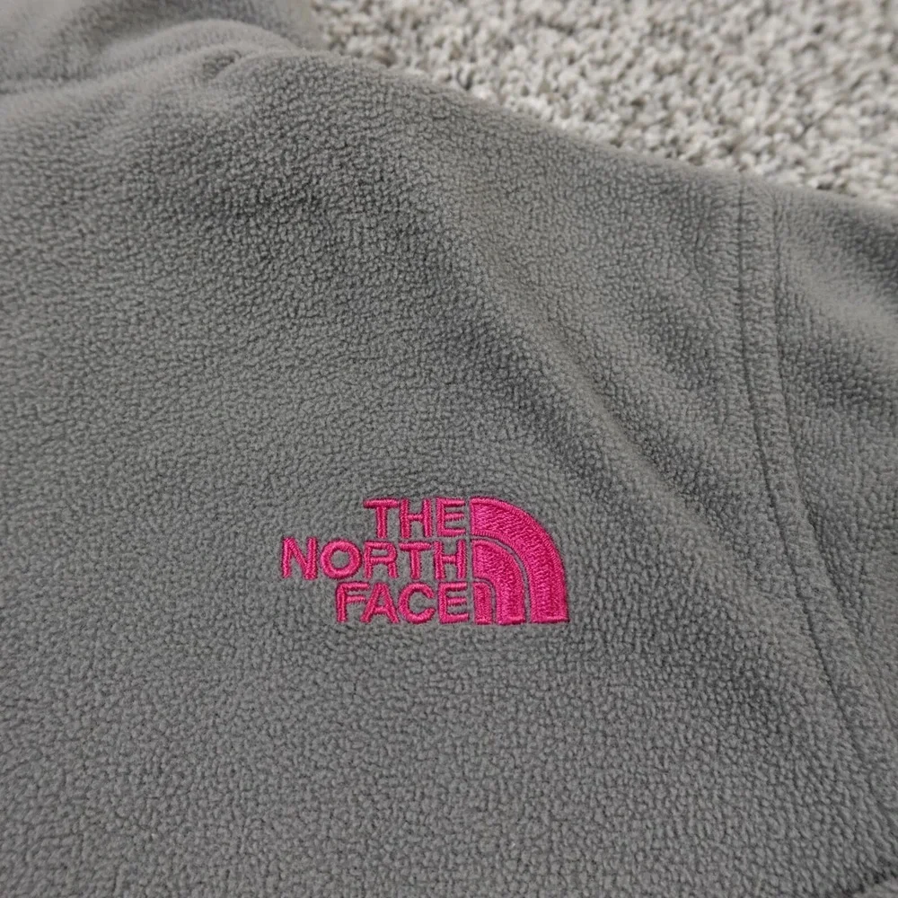 North Face Jacket Girls L 14-16 Gray Zip Fleece Pile Sweater Sweatshirt Hiking‎