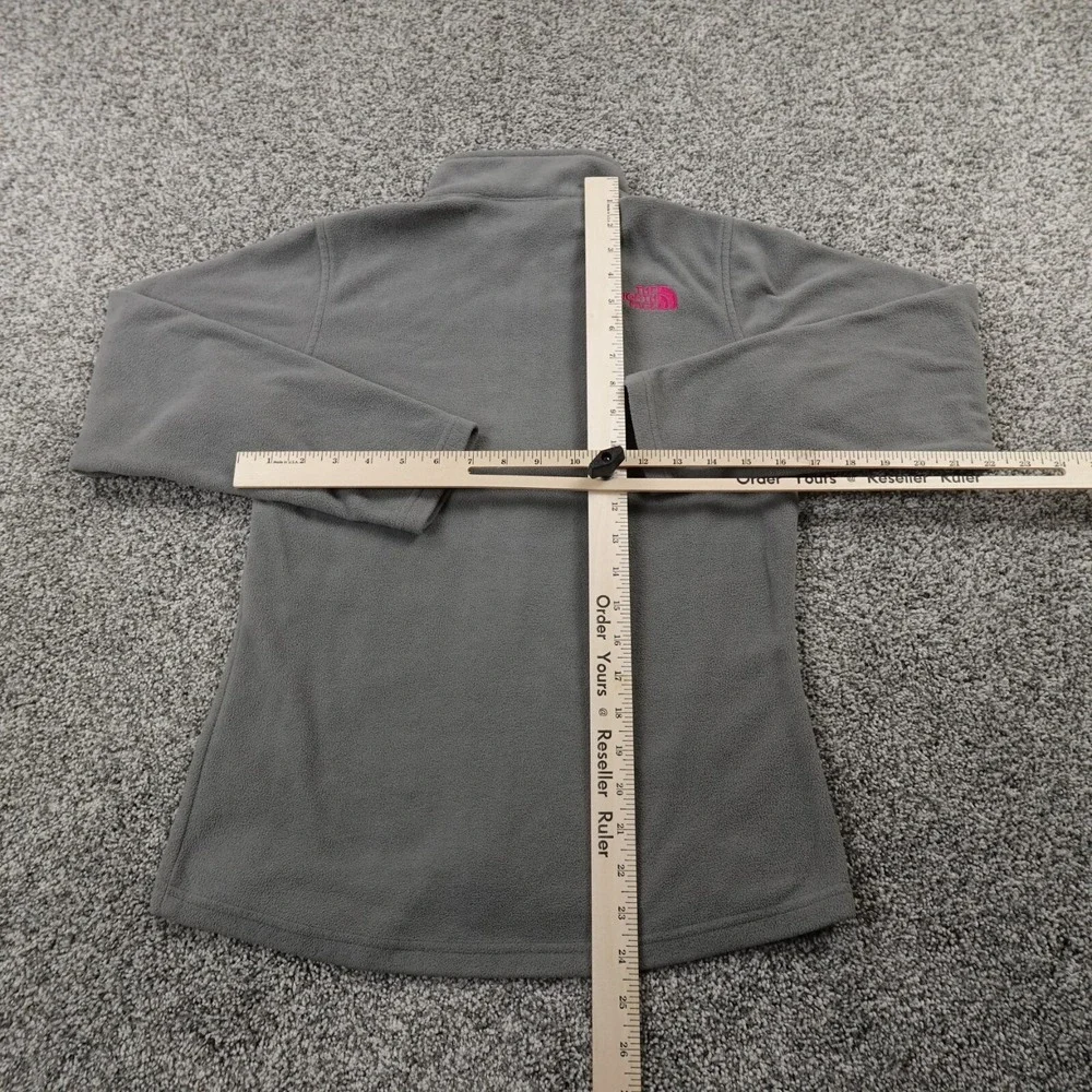 North Face Jacket Girls L 14-16 Gray Zip Fleece Pile Sweater Sweatshirt Hiking‎
