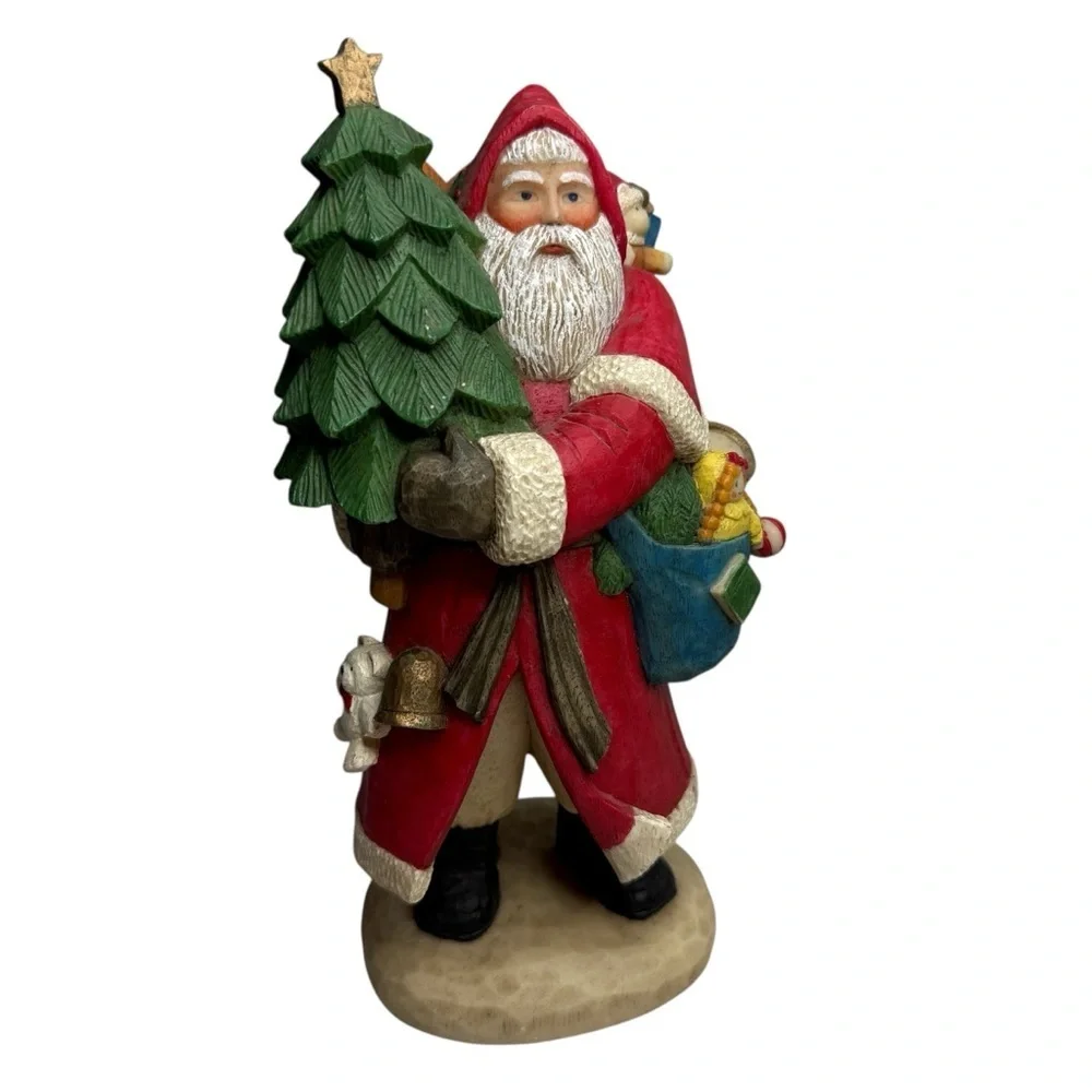 Kurt Adler Santa Claus 10” Figurine World Resin Bag Toys Classic Timeless X-Mas
