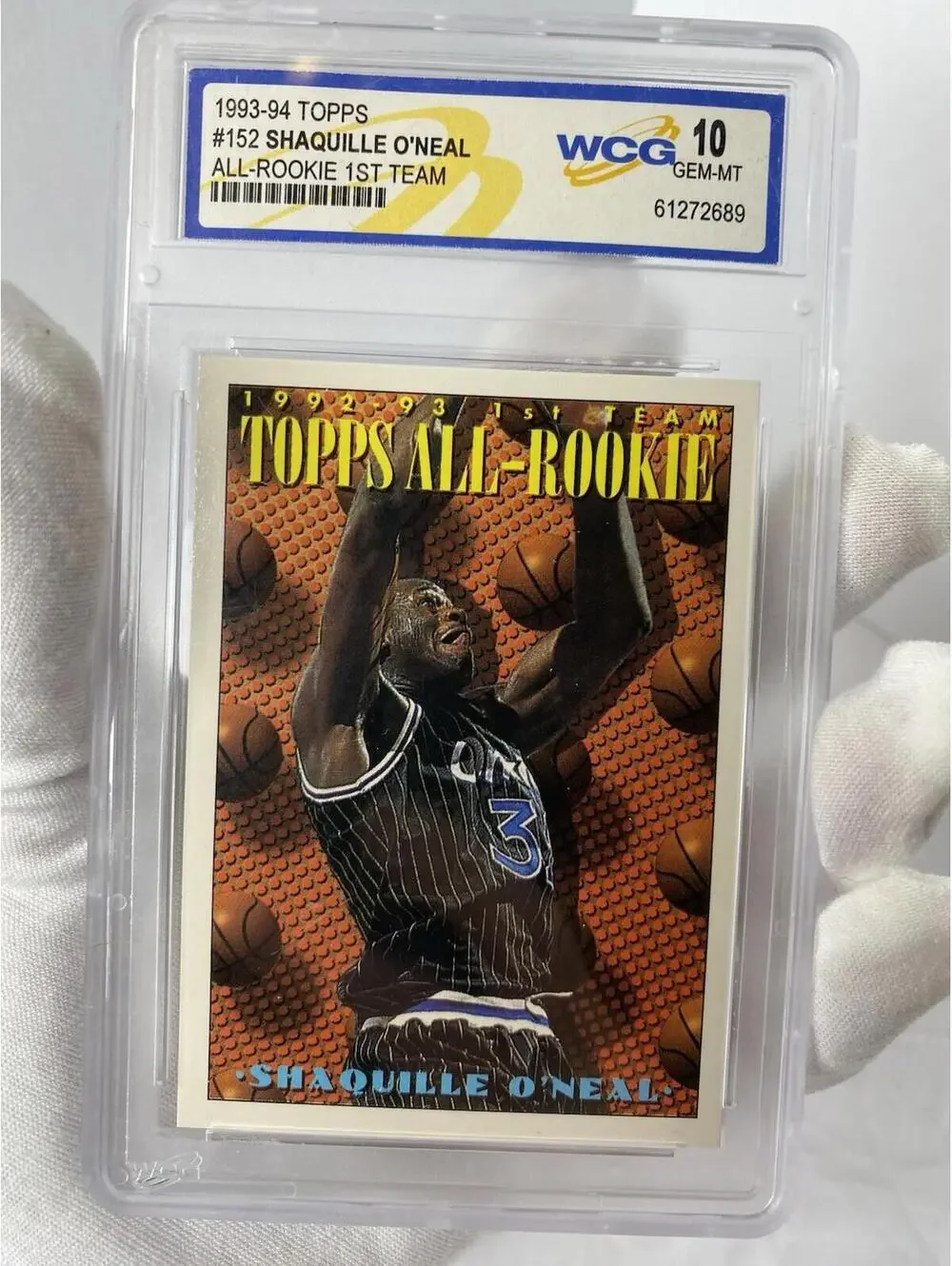Shaquille O’Neal. Really rare 1992-93 1st team.GEM-MT 10, Rookie Card, Topps