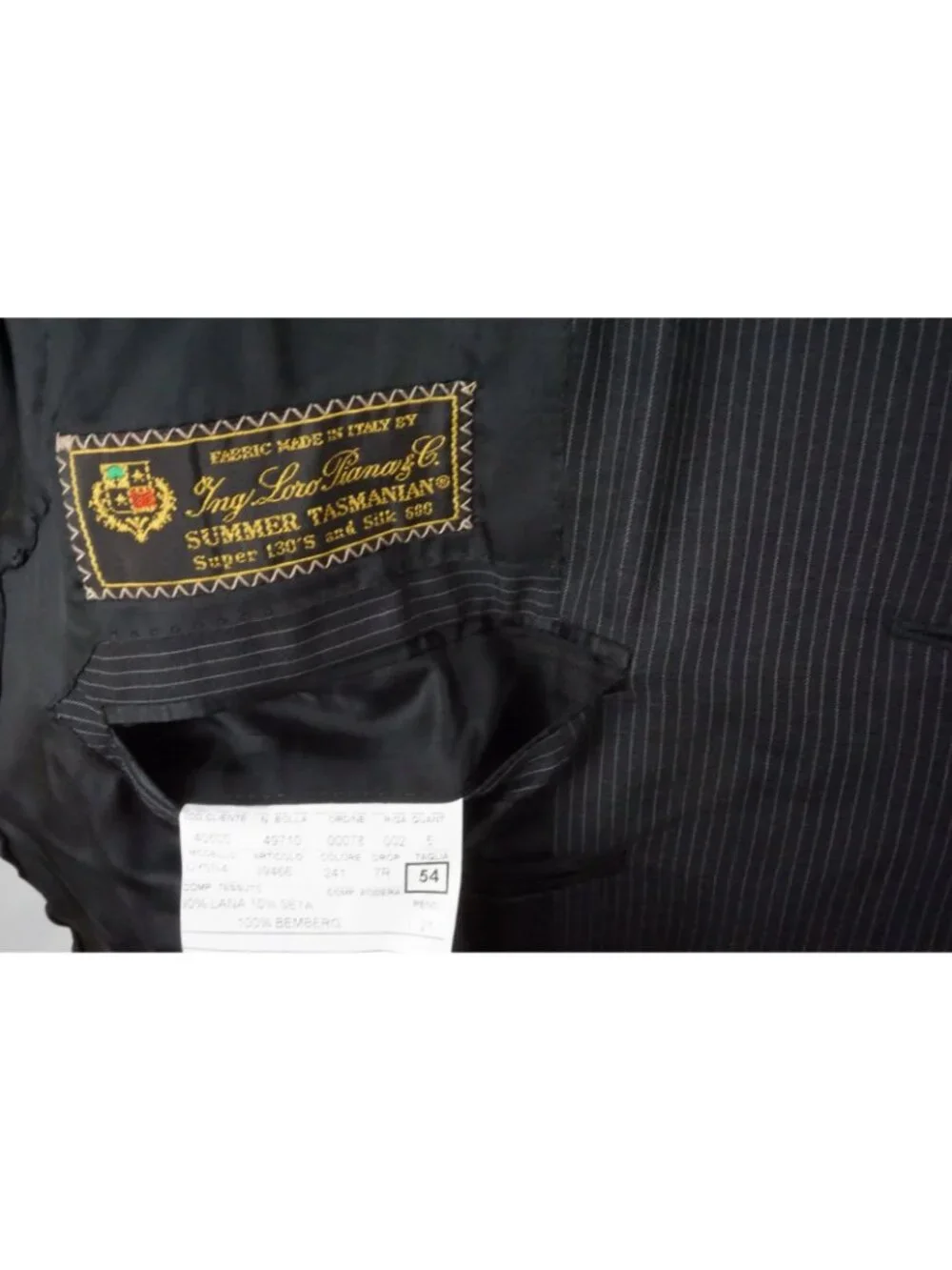 Gruppo Sartorial Charcoal Stripe Loro Piana S130s 2Pc Suit Jacket Pant 44R New