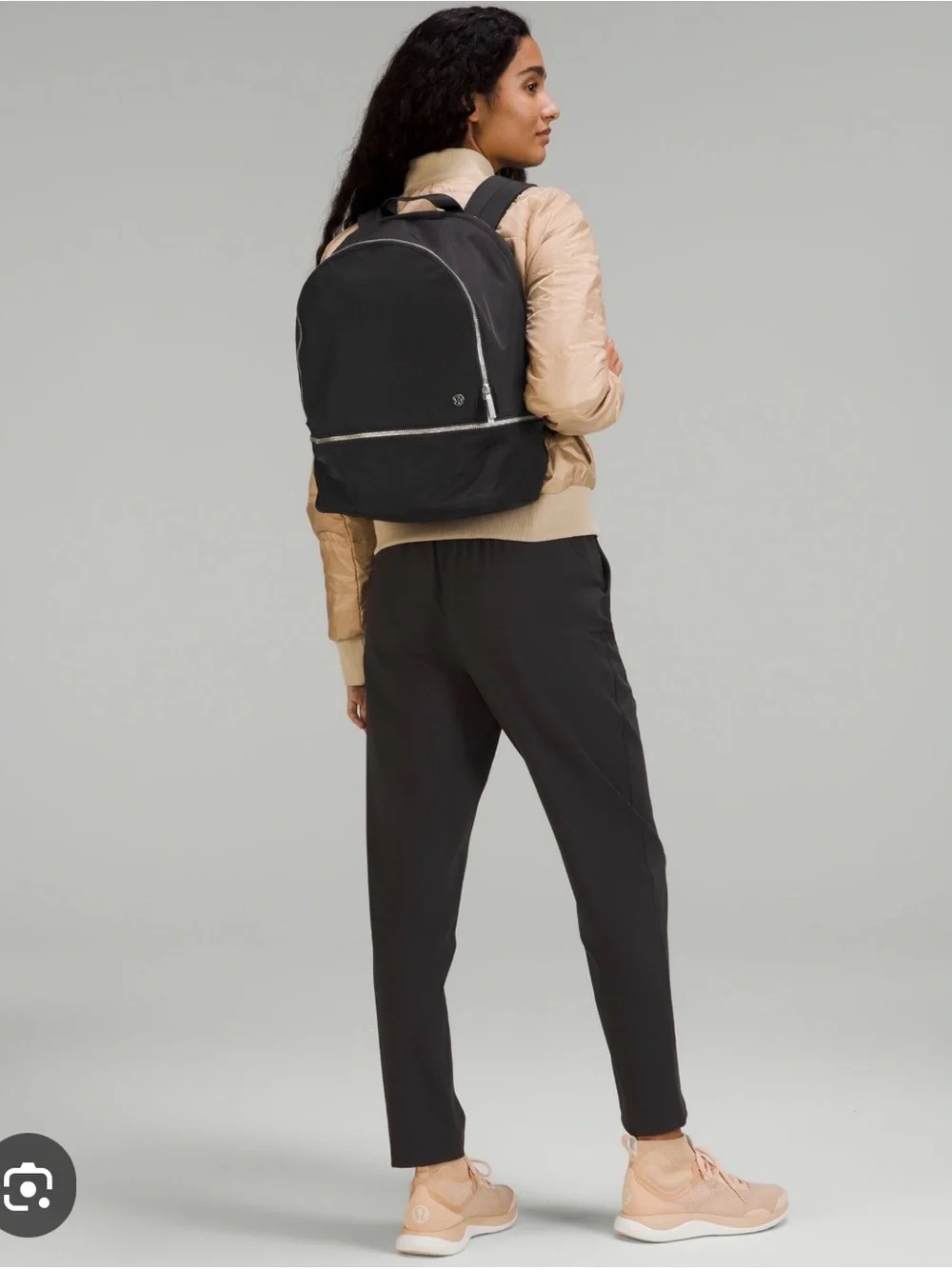 NFS Black Zip-Accent Backpack