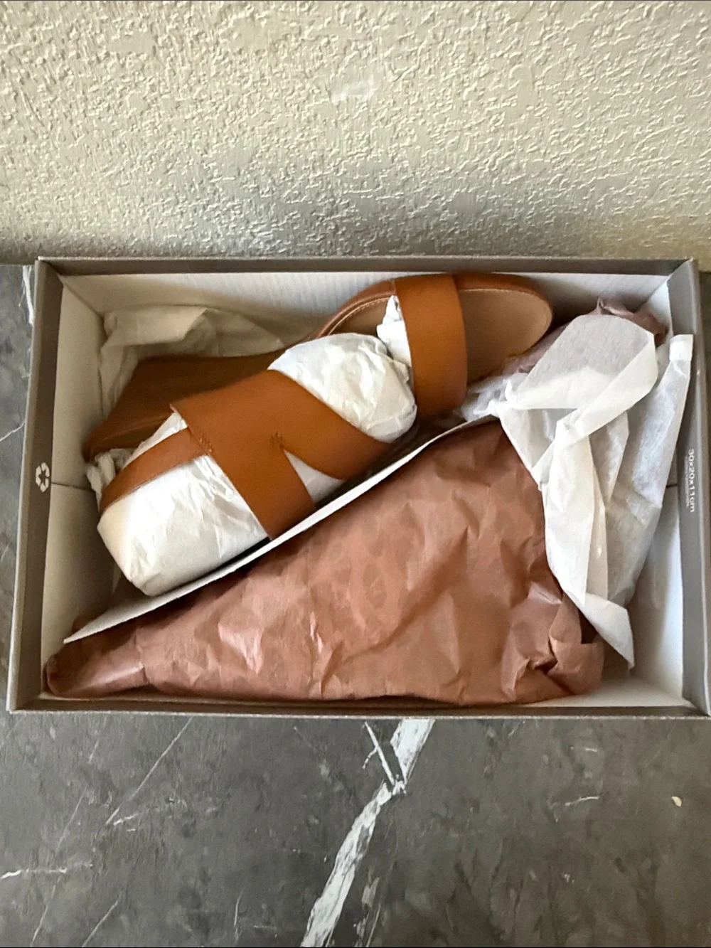 Franco Sarto Tan Leather Wedge Sandals