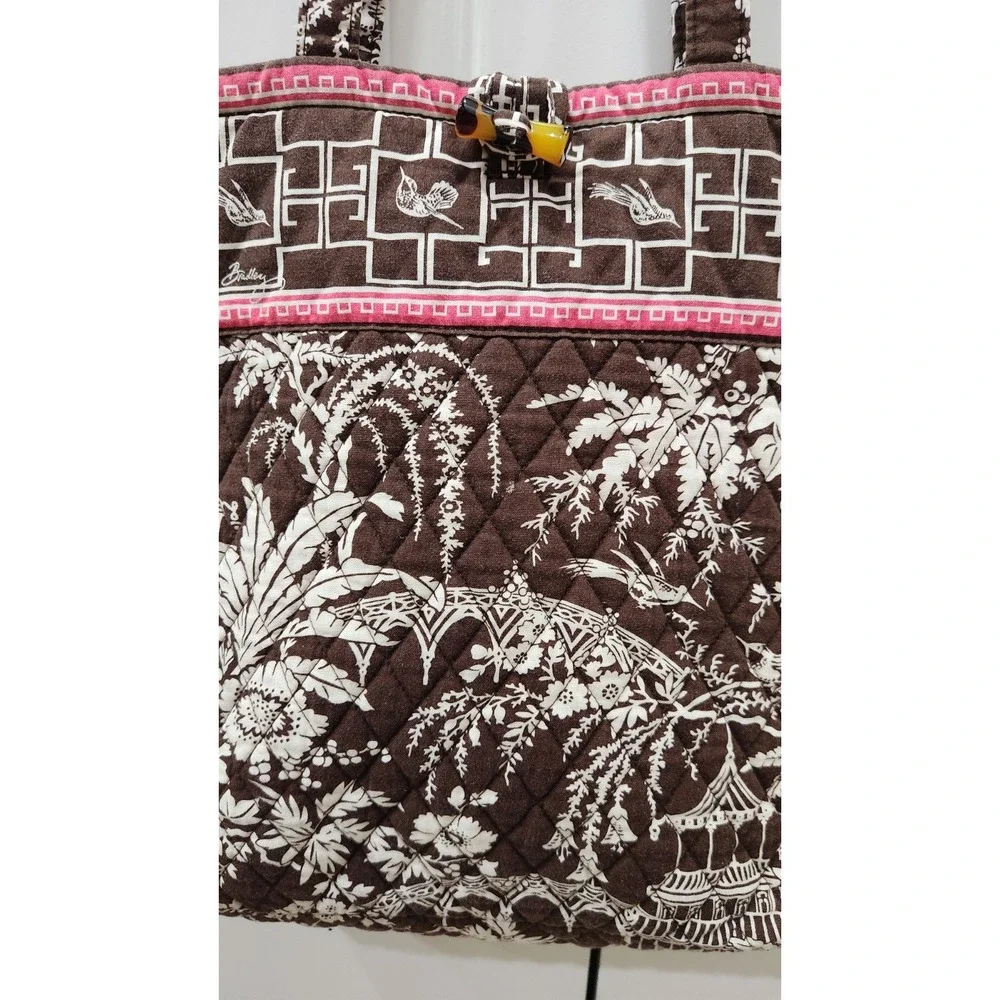 VERA BRADLEY Tote Imperial‎ Toile Pattern RETIRED, Toggle Cloture Shoulder Bag