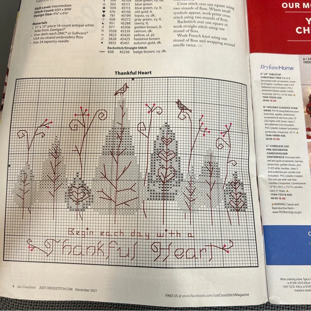 Just Cross Stitch address portion cut