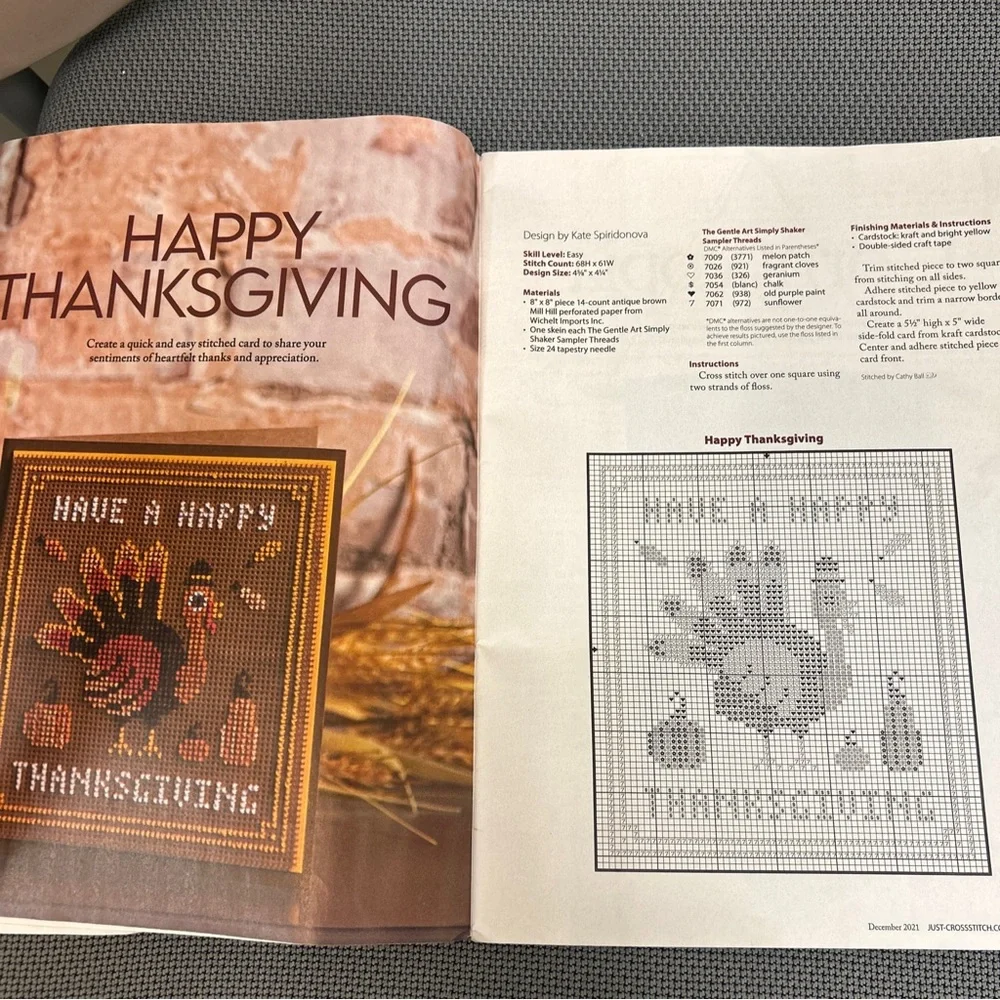 Just Cross Stitch name thanksgiving patterns