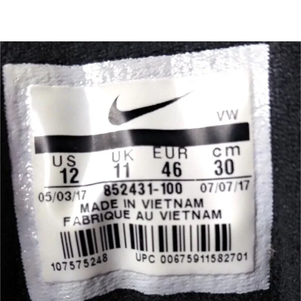 Nike Air Versitile Men's Shoes Size 12 White Silver 852431-100