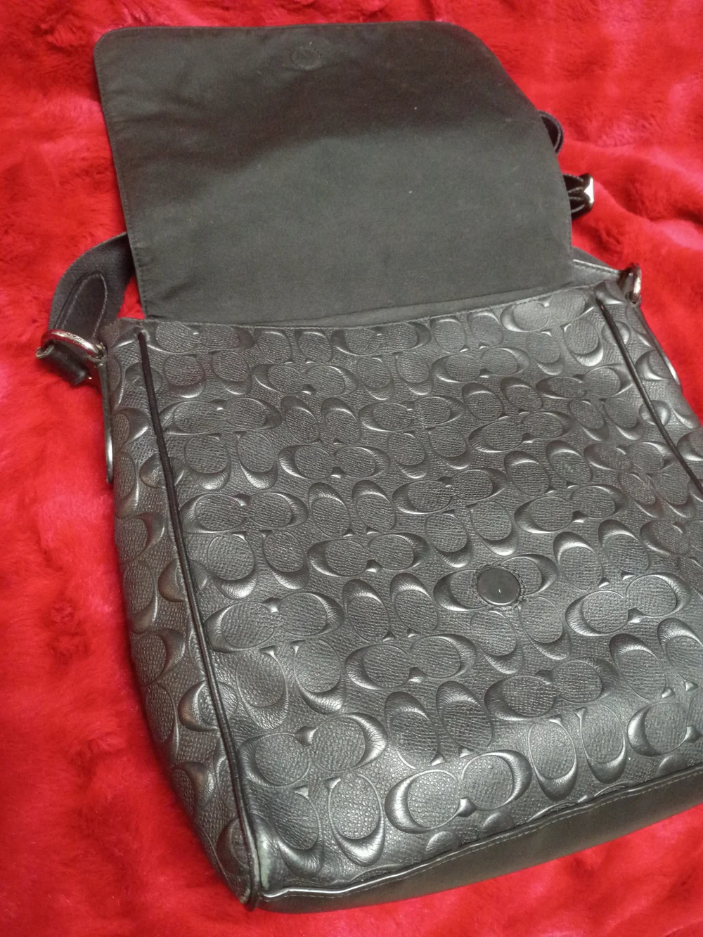 Coach black leather