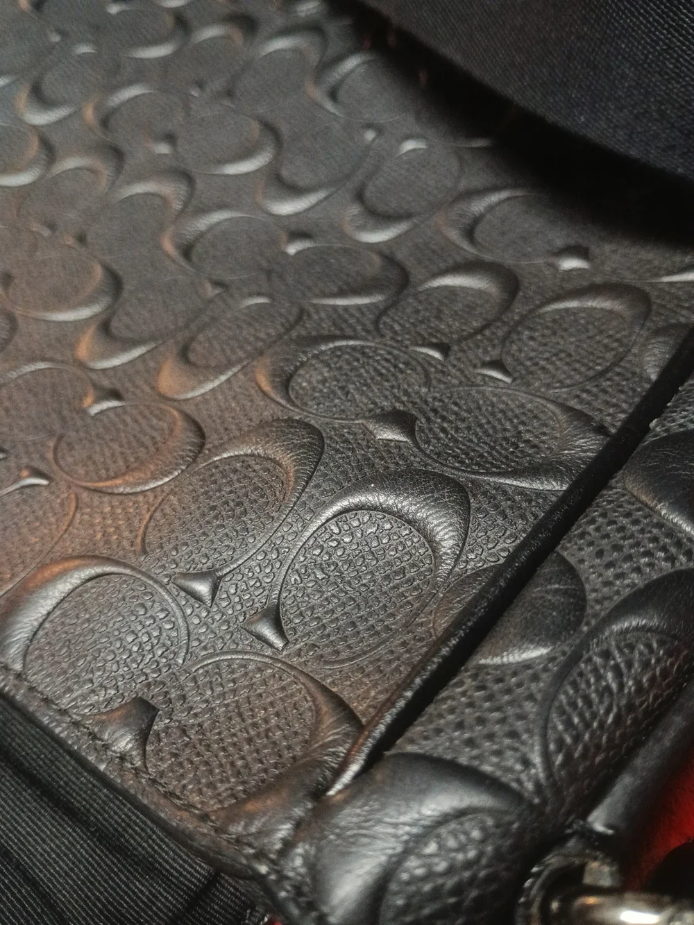 Coach black leather