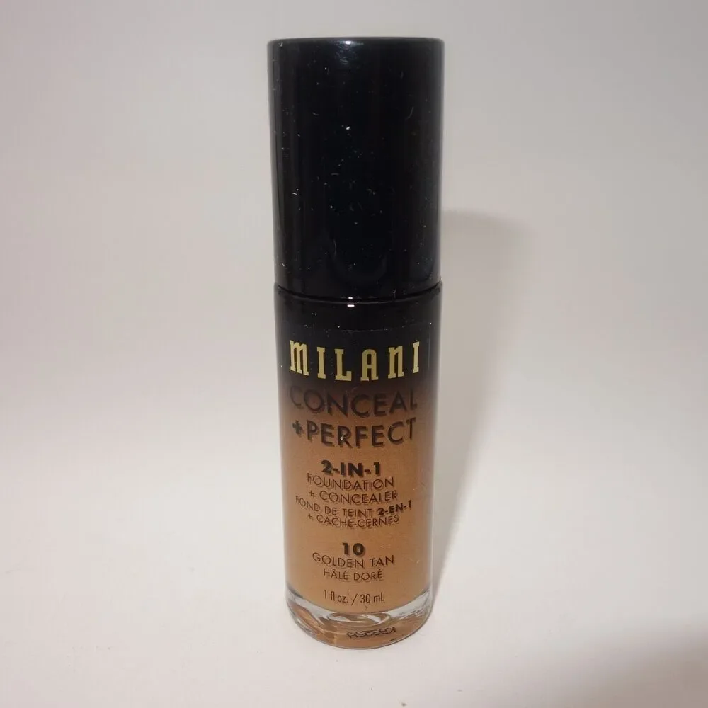 NEW Set of 2 Milani Conceal Perfect 2 in 1 Foundation Concealer #10 Golden Tan
