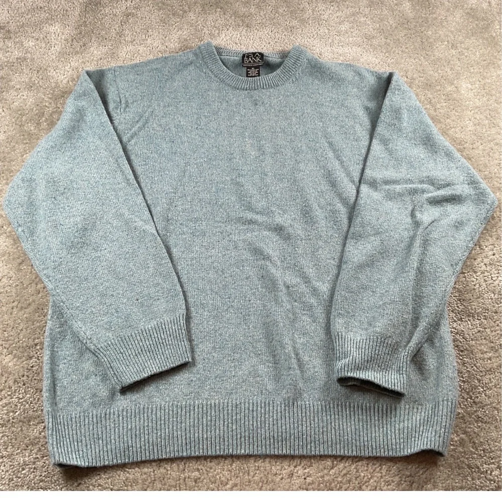 Jos. A. Bank Executive Collection Lambswool Blend Crew Neck Sweater Mens XL Blue
