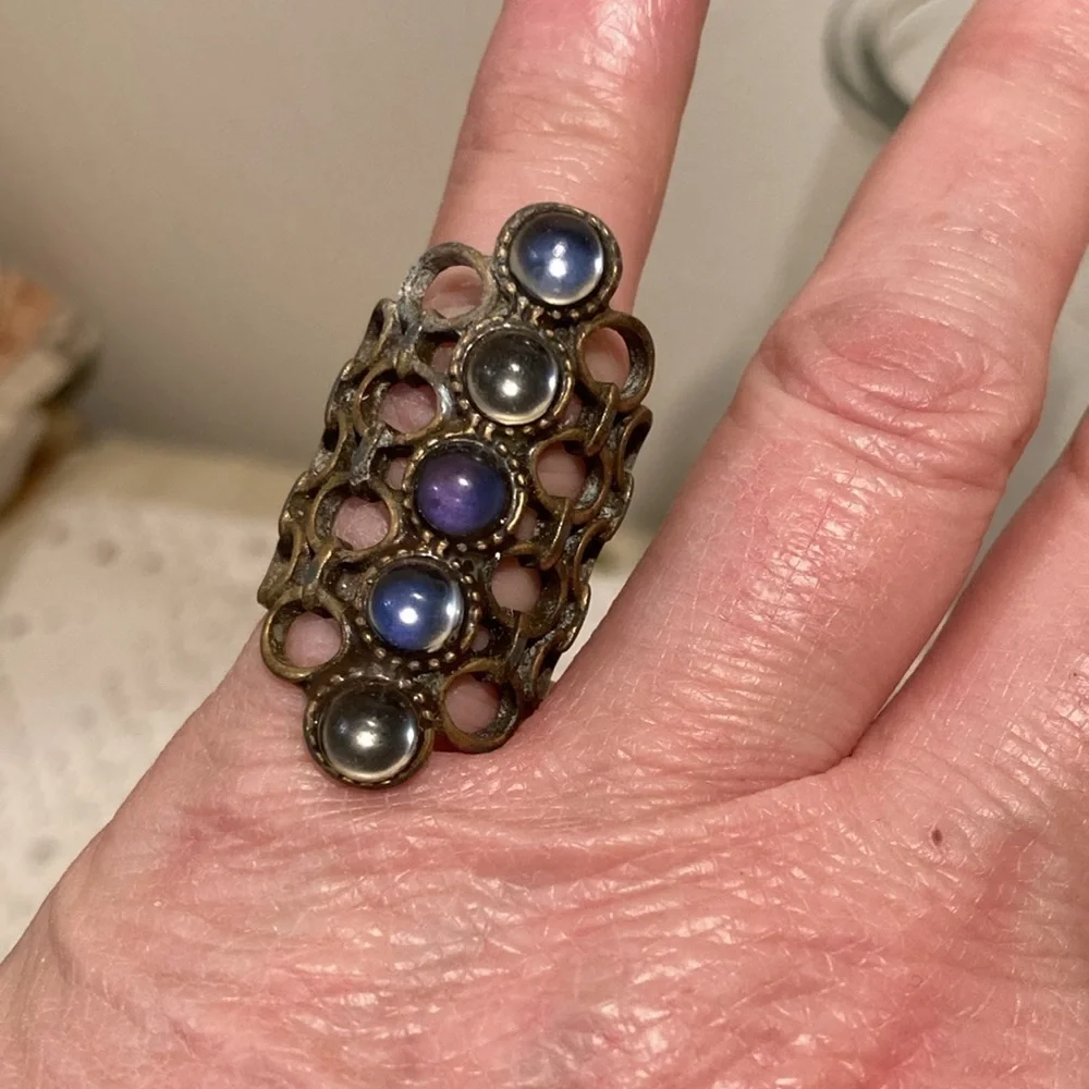 Hand Crafted agates brass