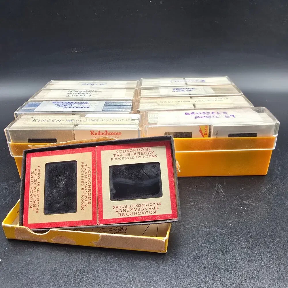 Vintage 35mm Slides Lot of 300 Scenery Landscapes 1960s European 8 Boxes