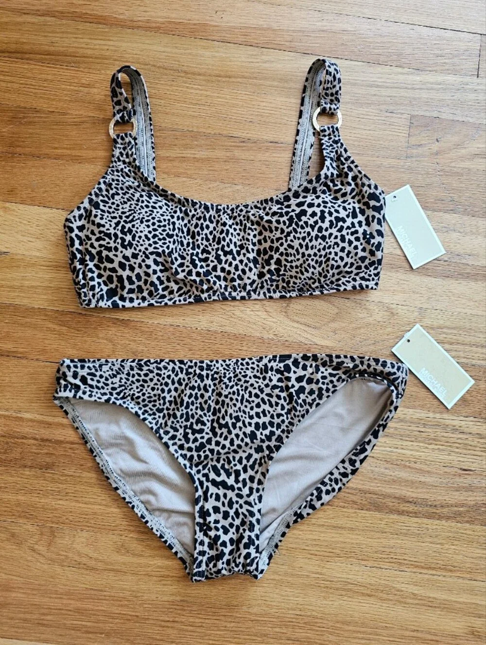 NWT Michael Kors Leopard Print Bikini Set