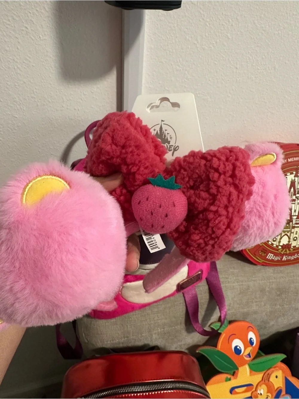 RARE NWT Loungefly Lotso Plush Mini Backpack and Matching Ears
