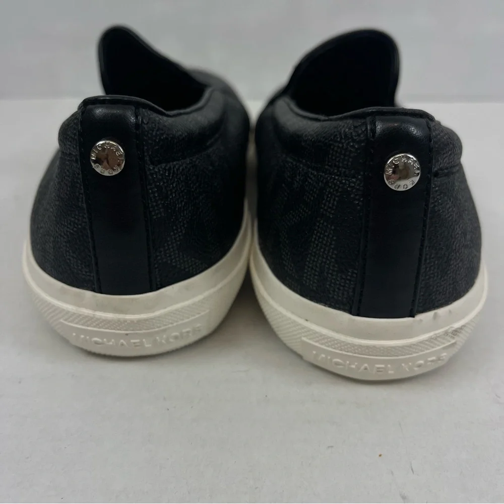 Michael Kors Women’s Black Slip On MK Logo  Sneakers Size 10‎