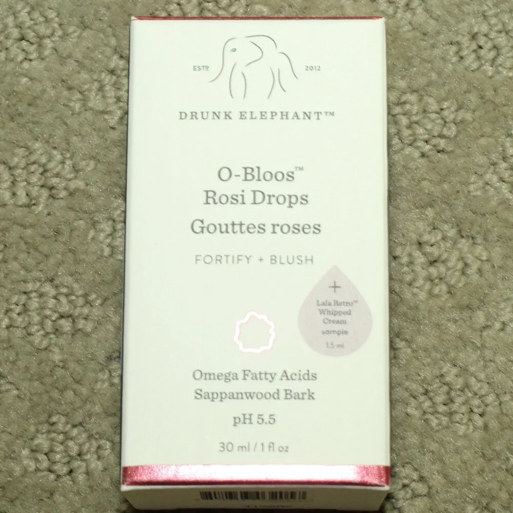 Drunk Elephant O-Bloos Rosi Drops Fortify+Blush 1 fl oz  Full Size NIB