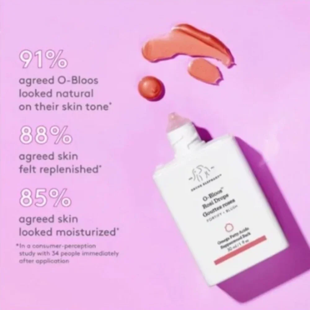 Drunk Elephant O-Bloos Rosi Drops Fortify+Blush 1 fl oz  Full Size NIB