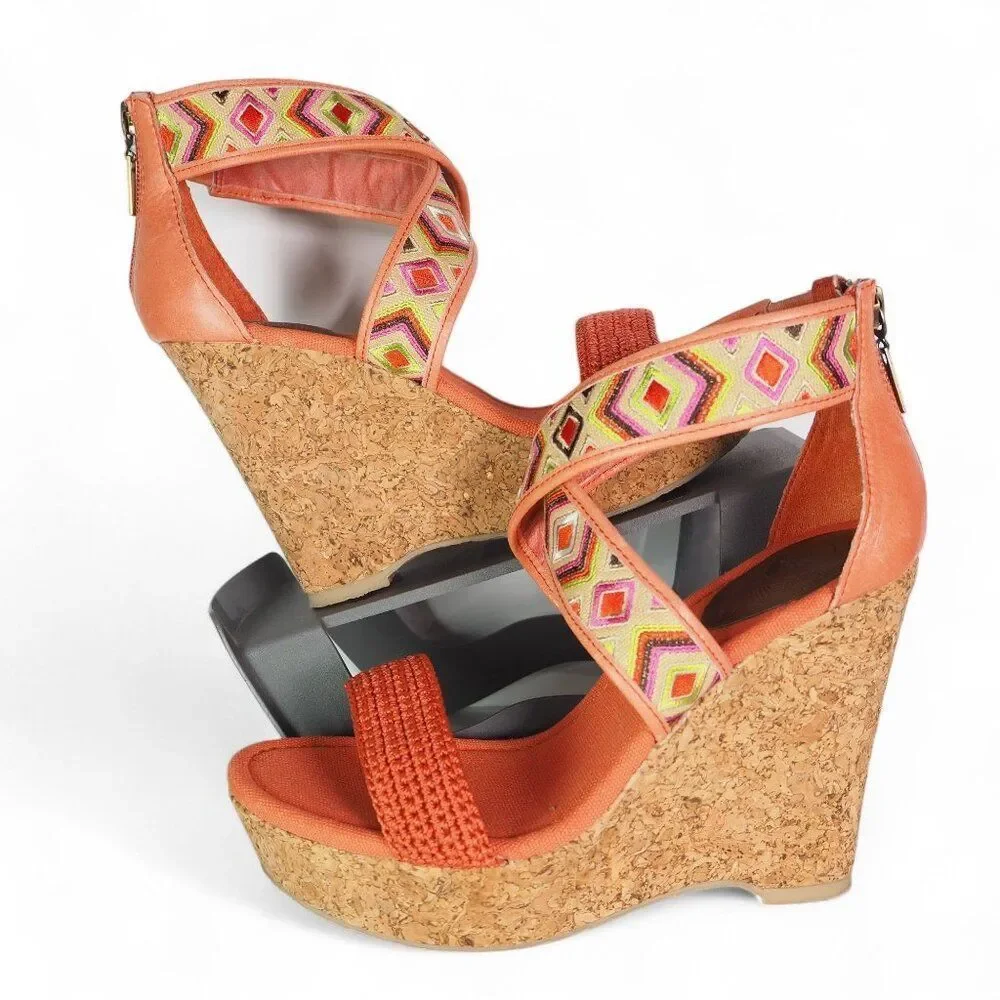The‎ Sak Criss Cross Wedge Ankle Sandals 
